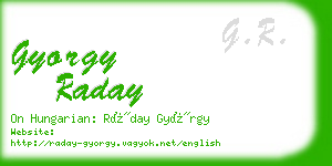 gyorgy raday business card